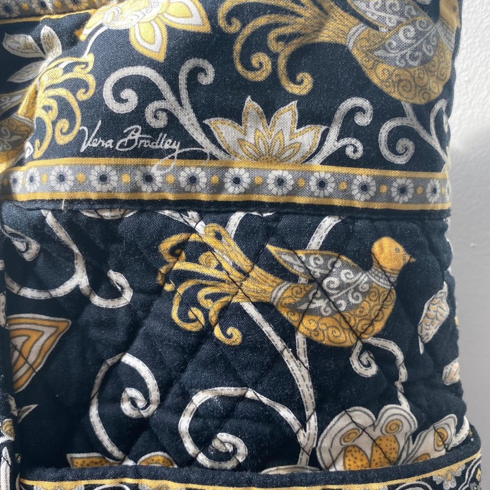 Vera Bradley Black/Golden Quilted Large Travel Bag - Picture 3 of 11